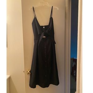 ECOWISH Summer Tie Front V-Neck Button Down Dress